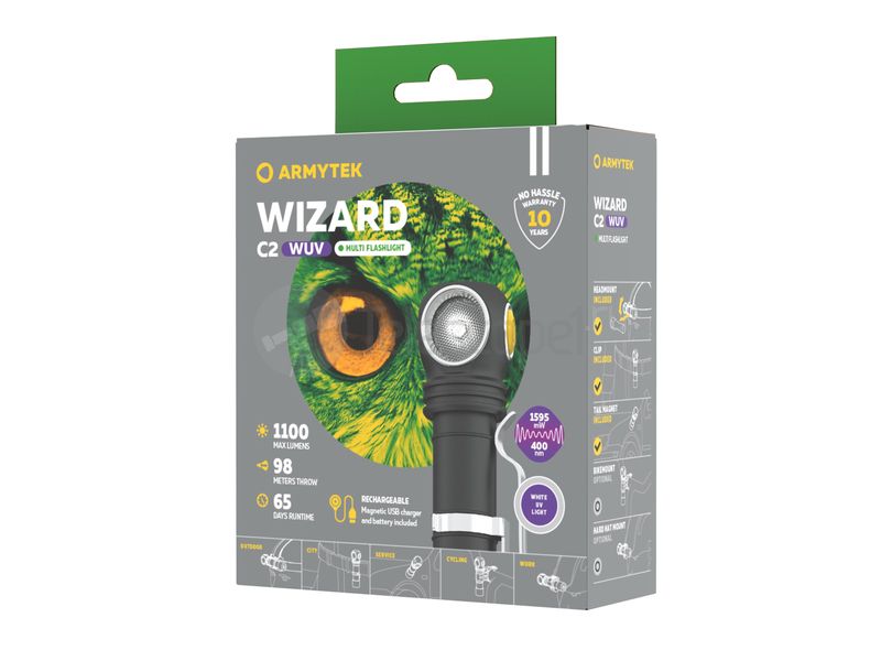 Armytek Wizard C2 WUV Magnet USB (белый и ультрафиолет)
