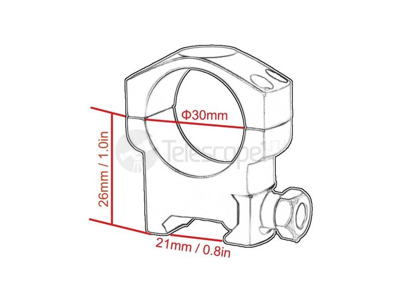 Кольца Vector Optics на weaver 30 мм, средние (SCTM-22)