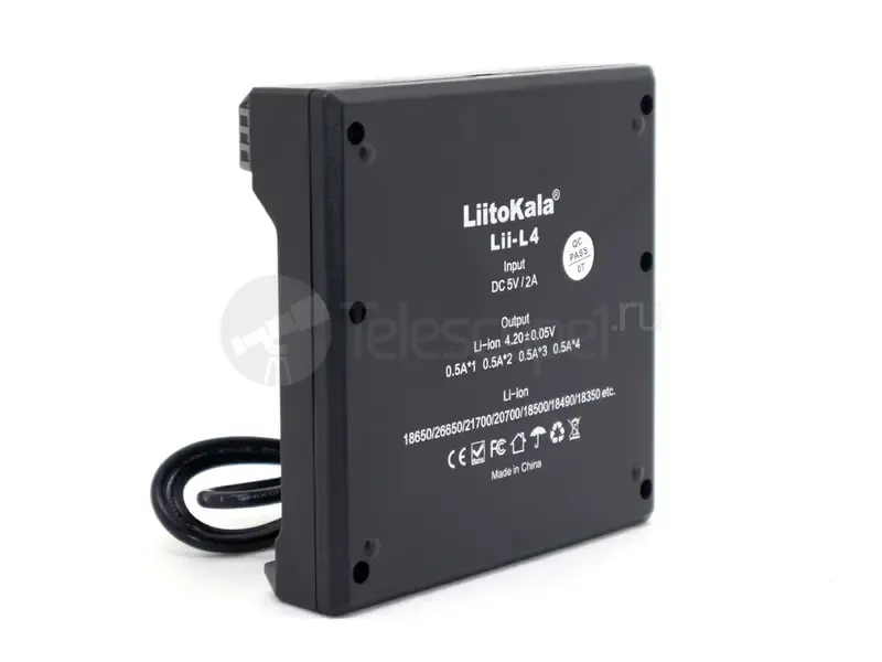 Зарядное устройство LiitoKala Lii-L4 для 3.7V Li-ion аккумуляторов 18650 и др. 500mA/1000mA