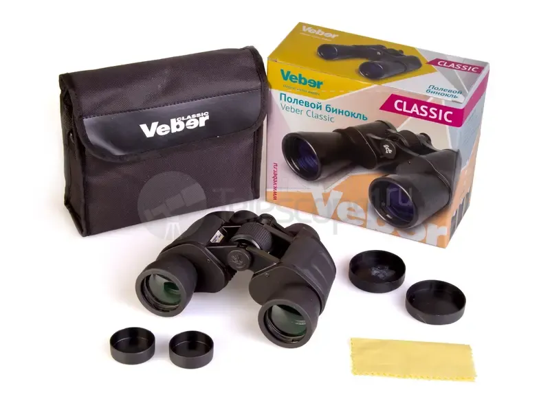 Бинокль Veber Classic БПШЦ 8x40 широкоугольный, черный