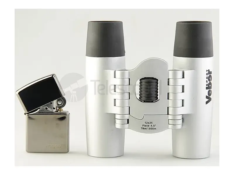 Бинокль Veber Sport БН 12x25, серебристый