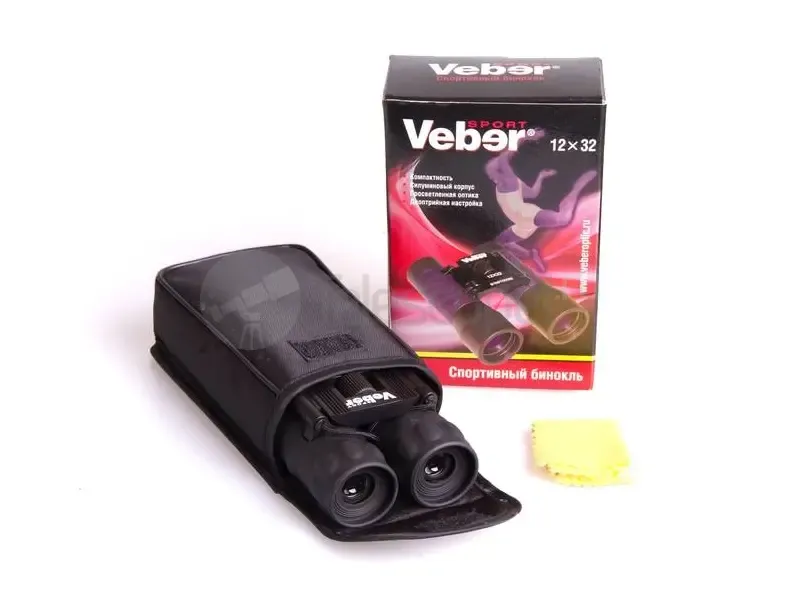 Бинокль Veber Sport БН 12x32, черный