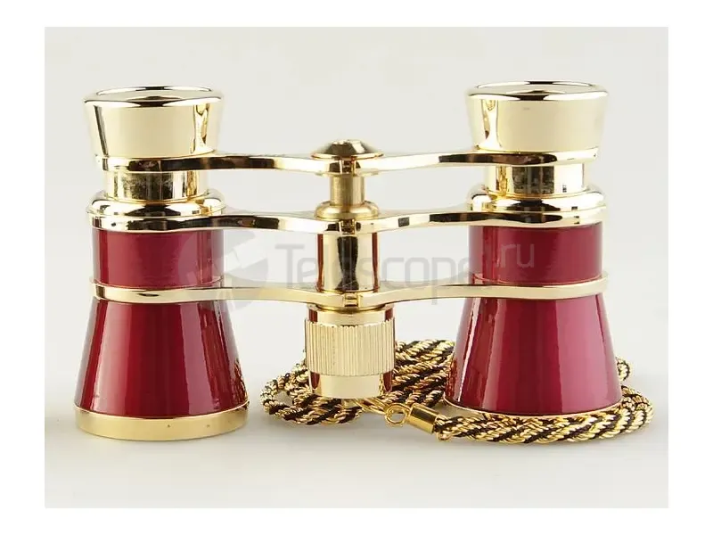 Бинокль Veber Opera БГЦ 3x25 D07, красный с цепочкой