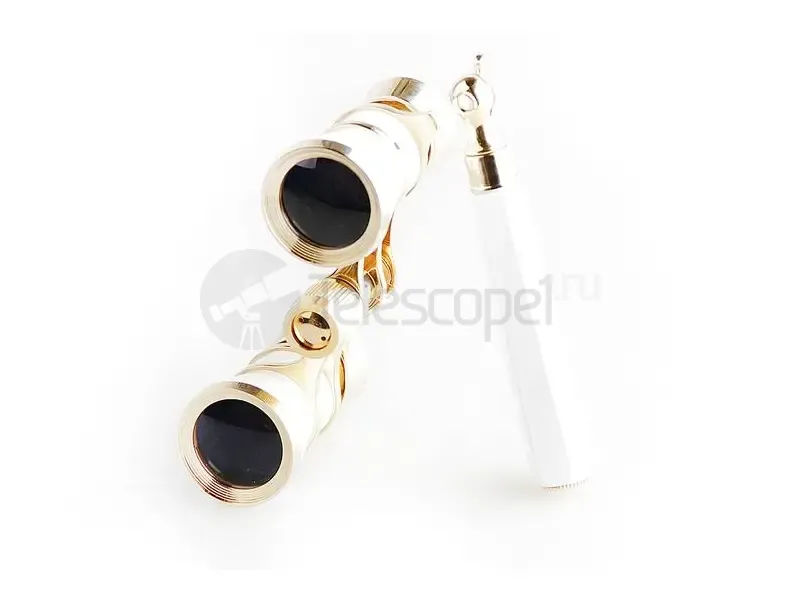 Бинокль Veber Opera БГЦ 3x25 Е03, белый лорнет