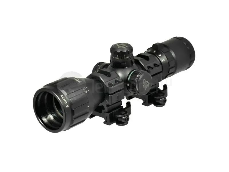 Leapers UTG 3-9x32 Compact CQB Bug Buster AO RGB c кольцами Picatinny SCP-M392AOLWQ
