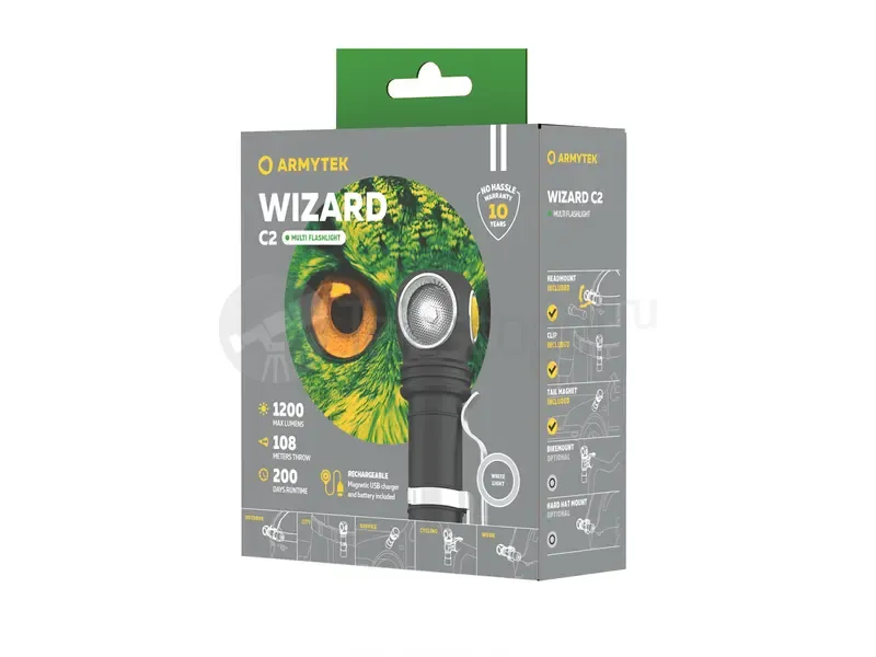 Фонарь Armytek Wizard C2 Magnet USB (белый)