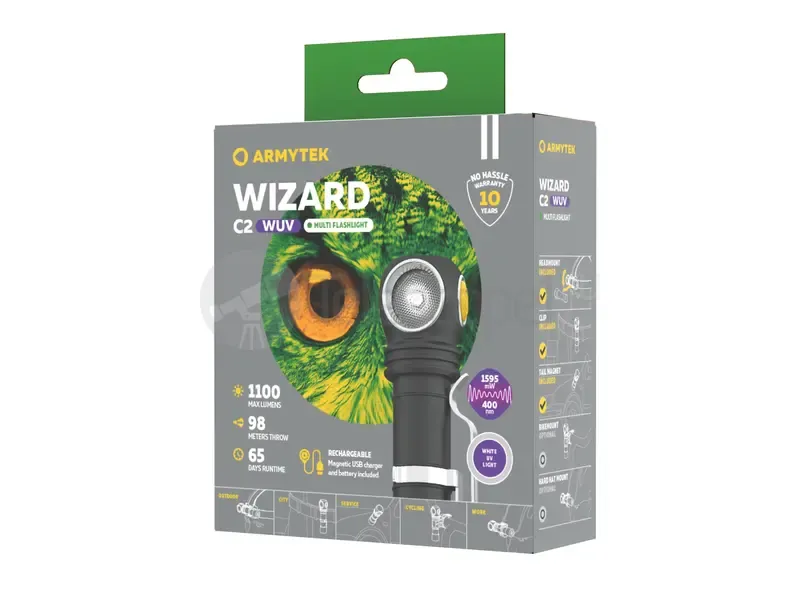 Фонарь Armytek Wizard C2 WUV Magnet USB (белый и ультрафиолет)