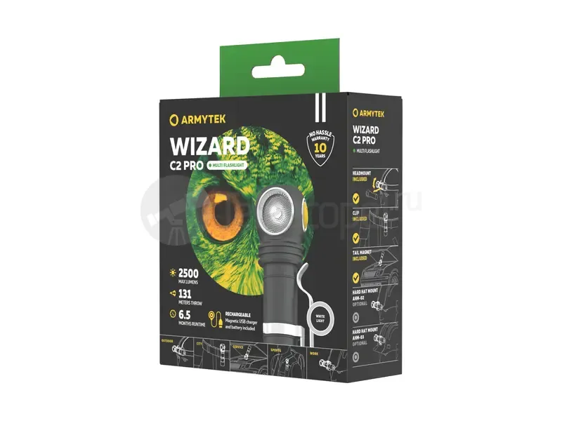 Фонарь Armytek Wizard C2 Pro Magnet USB (белый)