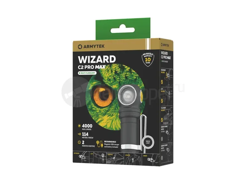 Фонарь Armytek Wizard C2 Pro Max Magnet USB (тёплый)