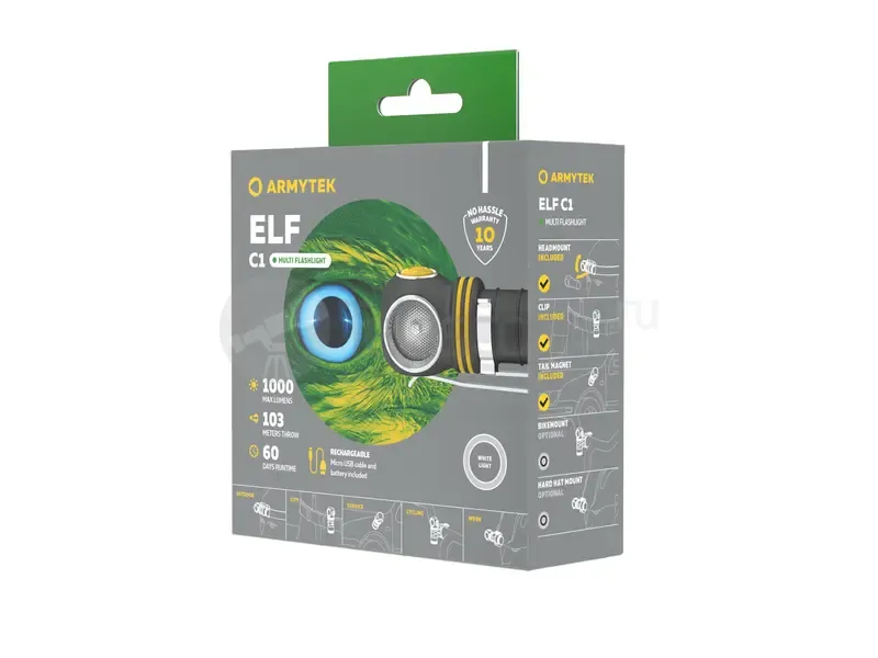 Фонарь Armytek Elf C1 Micro USB (белый)