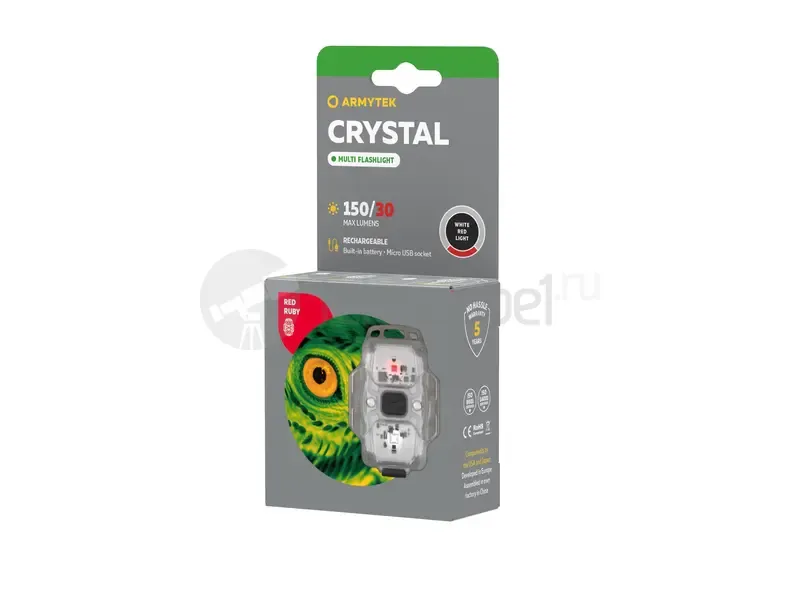 Фонарь Armytek Crystal Red (белый и красный)