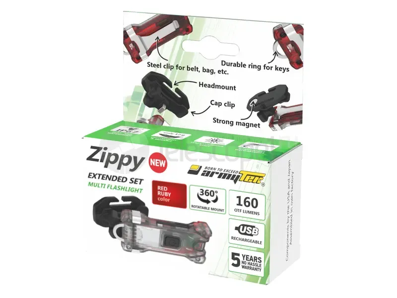 Фонарь Armytek Zippy Extended Set Red (белый)