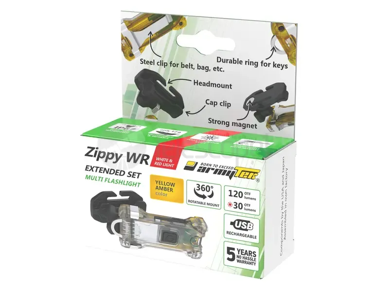 Фонарь Armytek Zippy Extended Set WR Yellow (белый и красный)