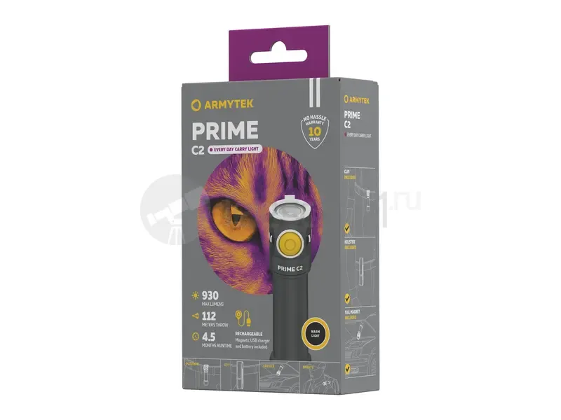 Фонарь Armytek Prime C2 Magnet USB (тёплый)