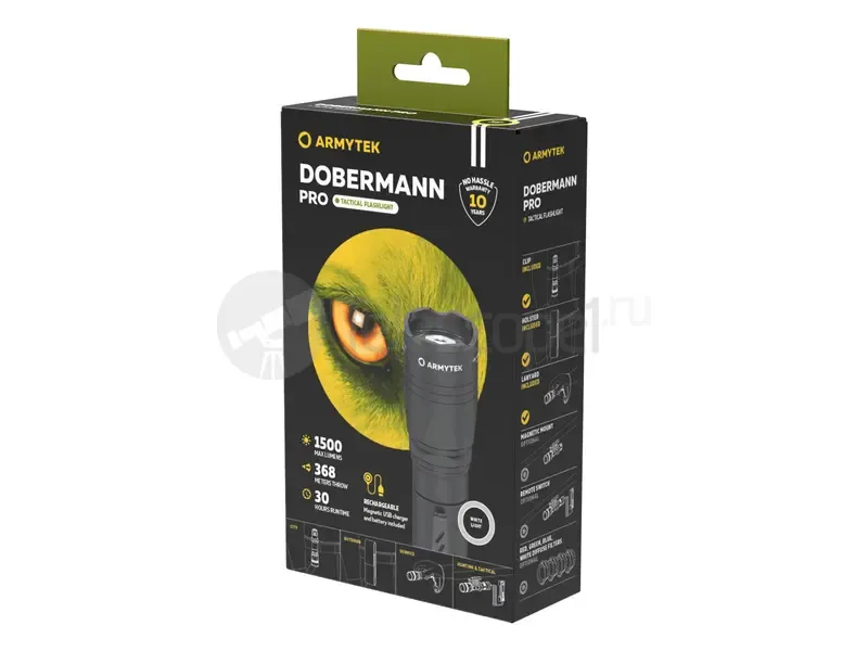 Фонарь Armytek Dobermann Pro Magnet USB (белый)