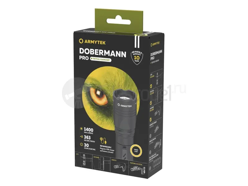Фонарь Armytek Dobermann Pro Magnet USB (тёплый)