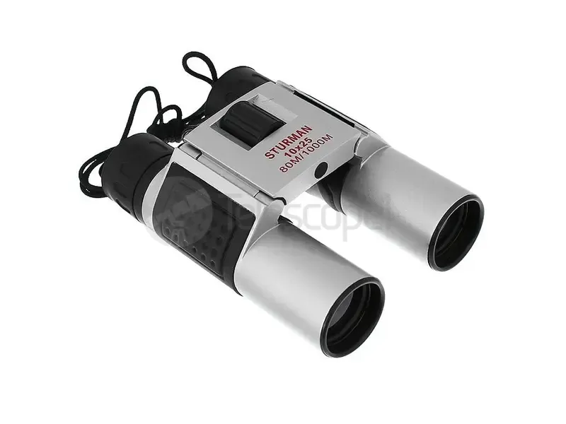 Бинокль Sturman 10x25 серебристый