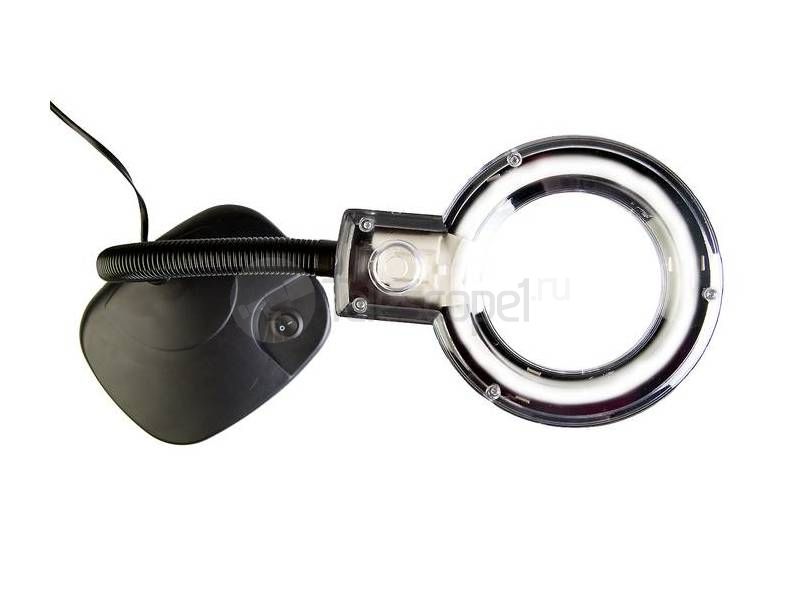 Лупа - лампа с подсветкой Veber 8611 3D, 3x, 86 мм, черная