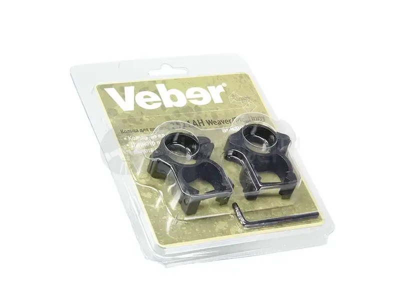 Кольца Veber 2521 AH на weaver, 25.4 мм, высокие
