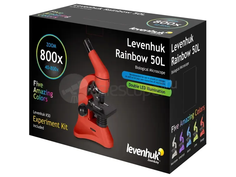 Микроскоп Levenhuk Rainbow 50L Апельсин