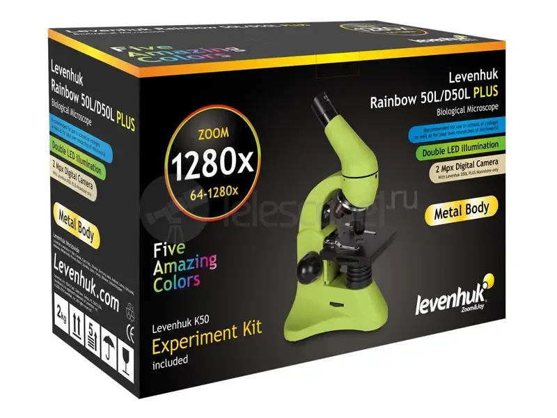 Микроскоп Levenhuk Rainbow 50L PLUS Лунный камень