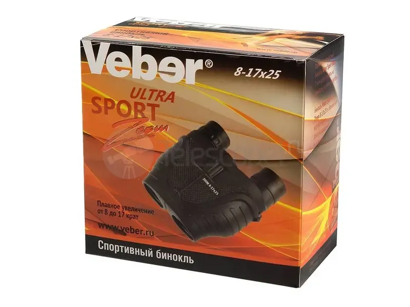 Бинокль Veber Ultra Sport БН 8-17x25, черный