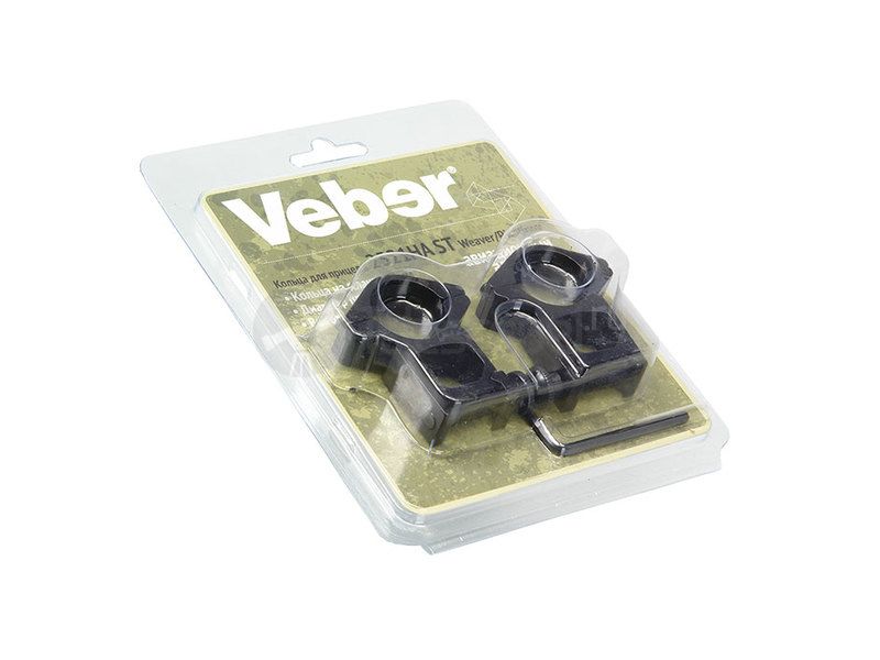 Кольца Veber 2521 HA ST на weaver, 25.4 мм, высокие