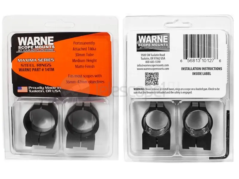 Кольца Warne для Tikka, 30 мм, Medium (14TM)