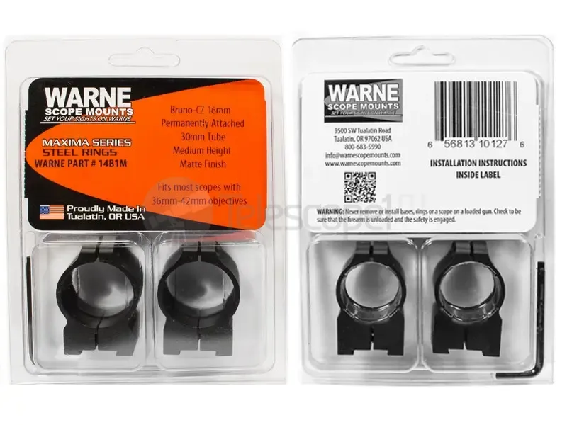 Кольца Warne для CZ527, 30 мм, Medium (14B1M)