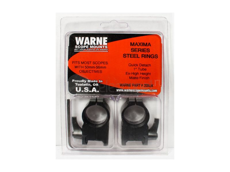 Кольца быстросъемные Warne на weaver, 25.4 мм, Extra High (203LM)