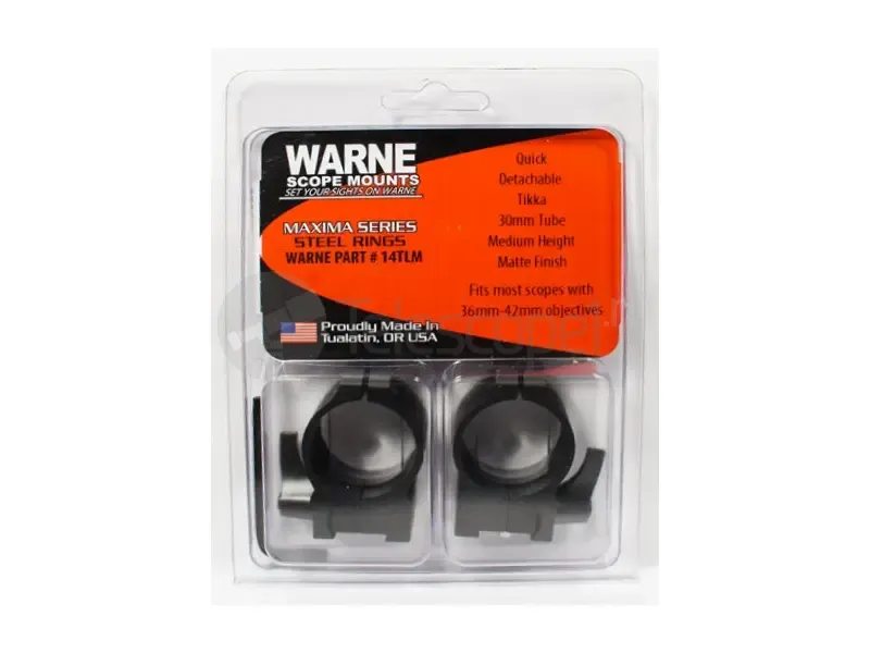 Кольца быстросъемные Warne для Tikka, 30 мм, QD Medium (14TLM)