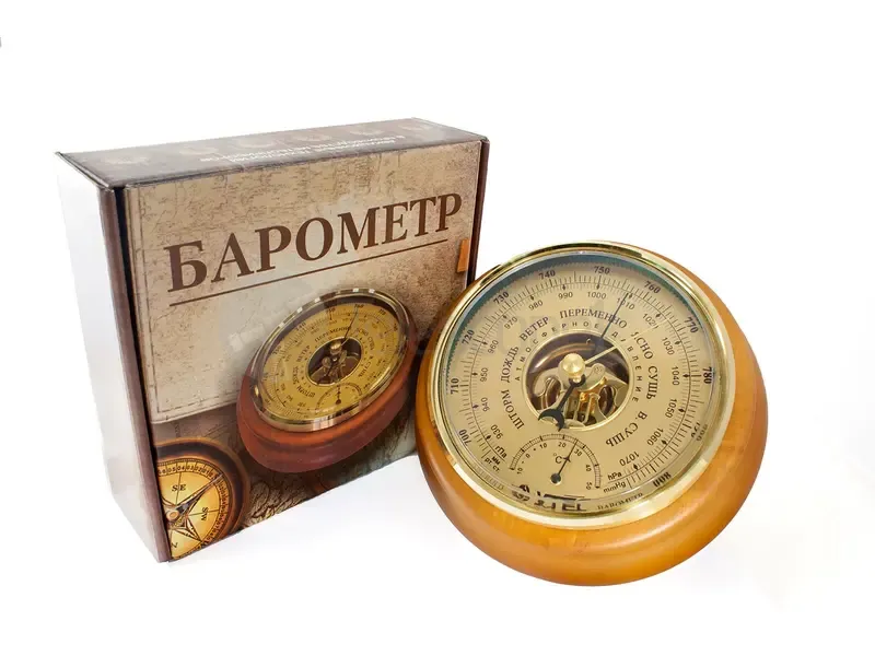 Барометр БТК-СН 14 шлифованное золото