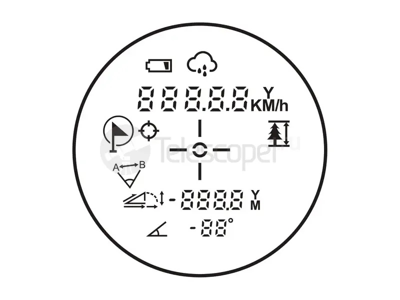 Бинокль Veber Winger 6х22 RF1000 с лазерным дальномером