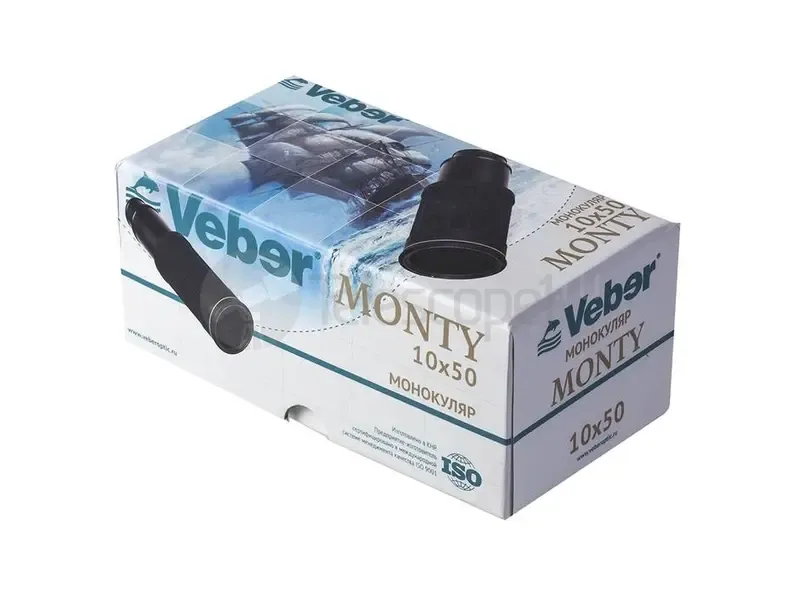 Монокуляр Veber Monty 10x50 BR черный