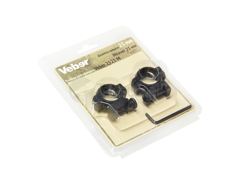 Кольца Veber 2521 M на weaver, 25.4 мм, средние (25473)