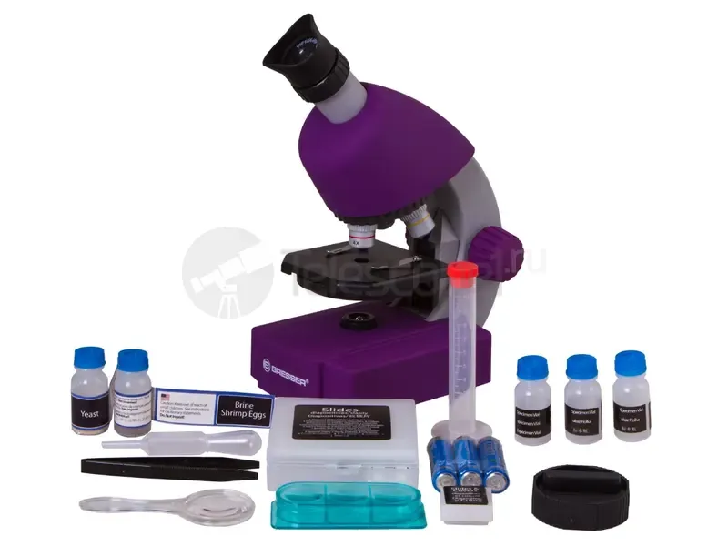 Микроскоп Bresser Junior 40x-640x фиолетовый