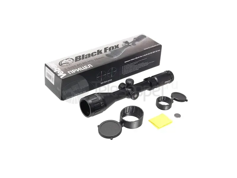Оптический прицел Veber Black Fox 3-9x50 AO RG MD (30 мм)