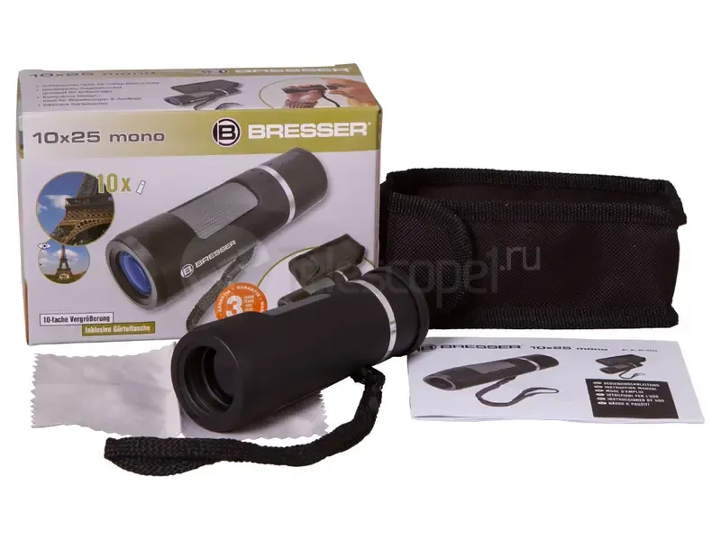 Монокуляр Bresser Topas 10x25 Black (mono)