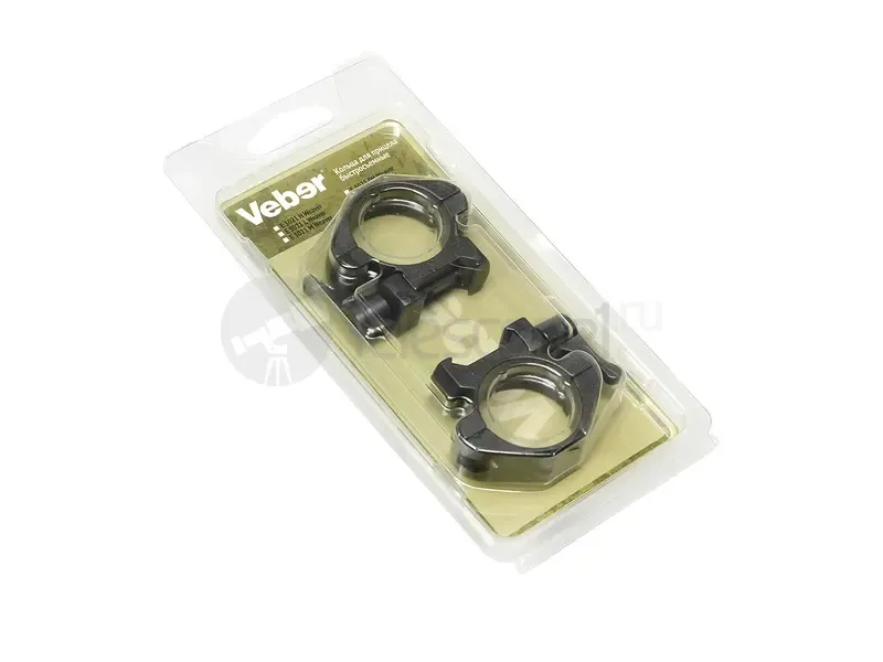 Кольца быстросъемные Veber E 3021 QL на weaver, 30 мм, низкие (25556)