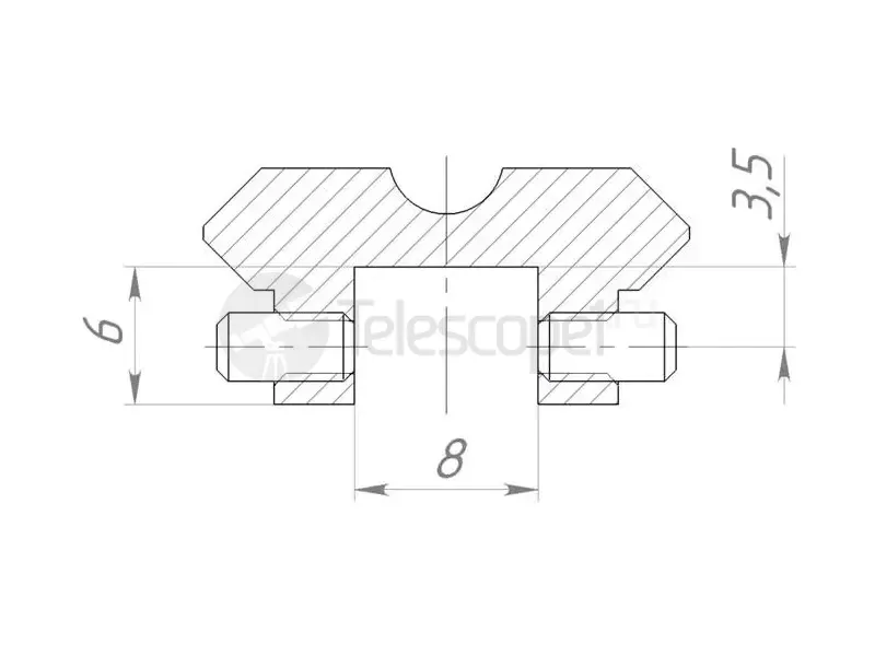Переходная планка ВОМЗ на ТОЗ-34, ИЖ-27 weaver (065-01)