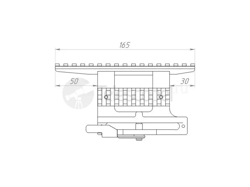 Кронштейн боковой быстросъемный ВОМЗ, weaver, низкий (076-03)