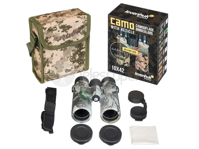 Бинокль Levenhuk Camo Moss 10x42 с сеткой