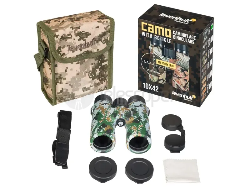 Бинокль Levenhuk Camo Dots 10x42 с сеткой