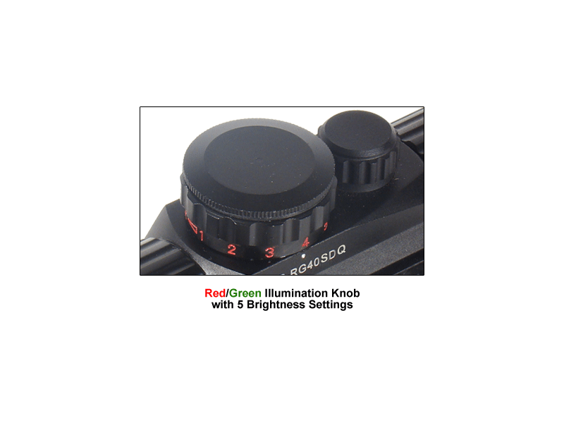 Leapers UTG 3.8" ITA Red/Green Single Dot Sight w/Integral QD Mount (SCP-RG40CDQ)