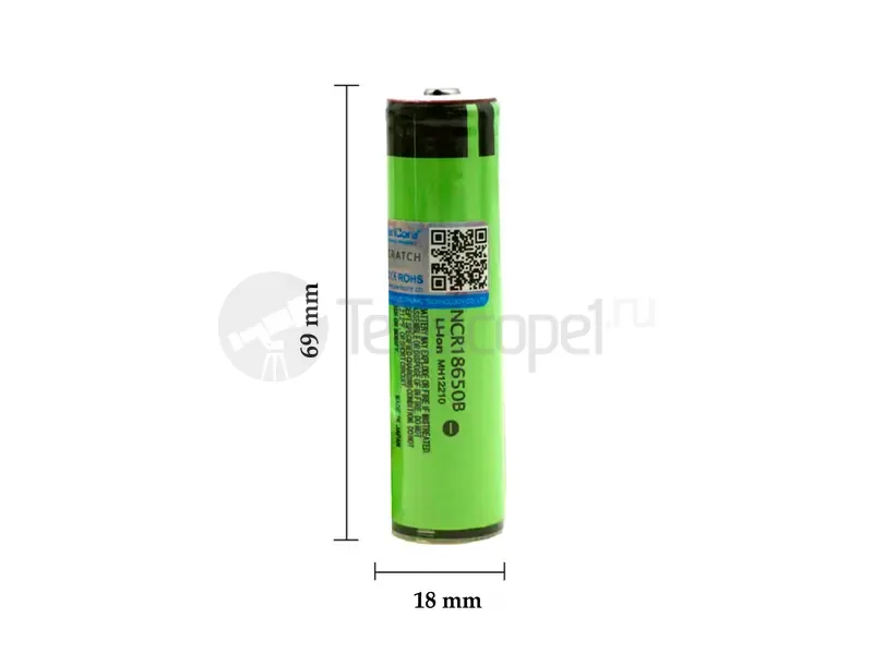 Аккумулятор LiitoKala 18650 Li-ion 3.7В 3400mAh с защитой PCB