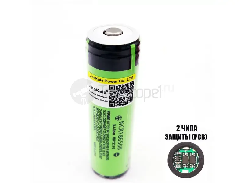 Аккумулятор LiitoKala 18650 Li-ion 3.7В 3400mAh с защитой PCB Аккумулятор LiitoKala 18650 Li-ion 3.7В 3400mAh с защитой PCB