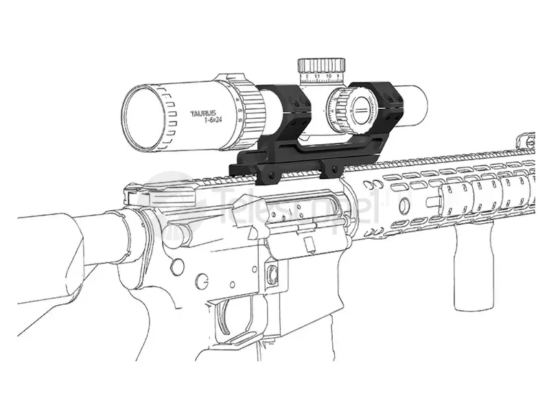Кронштейн Vector Optics 1-Piece Adjustable Extended на weaver 30 мм, регулируемый вынос (XASR-3037)