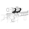 Кронштейн Vector Optics 1-Piece Adjustable Extended на weaver 30 мм, регулируемый вынос (XASR-3037)