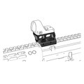 Кронштейн Vector Optics MOJ Red Dot Lower 1/3 Co-Witness Cantilever Picatinny Riser Mount, высокий (SCRA-71)