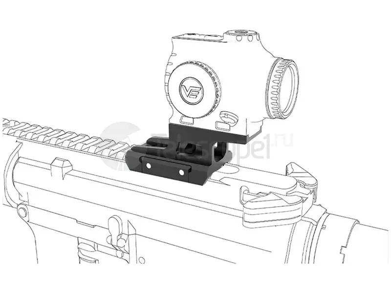 Кронштейн Vector Optics RUM Picatinny Riser Mount с выносом, высокий (SCPSM-03)